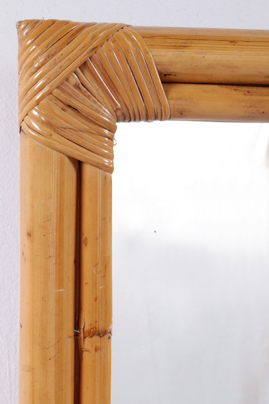 Authentic French bamboo mirror from France