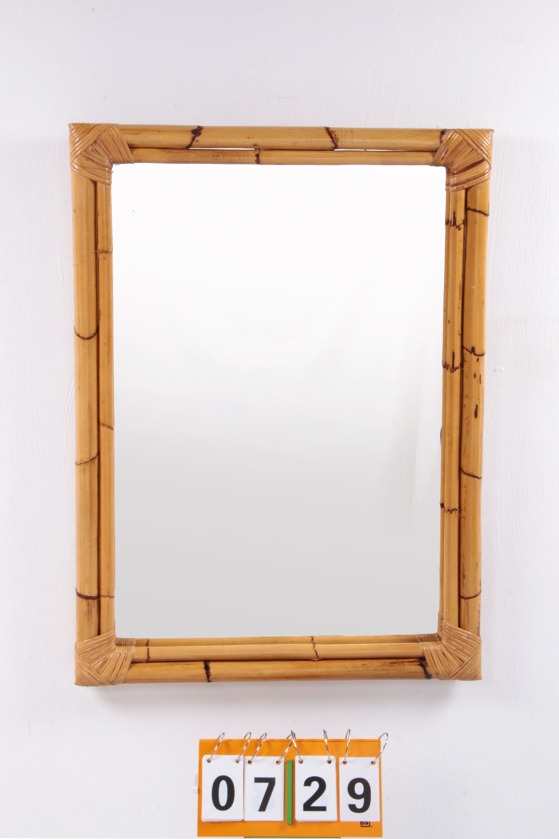 Authentic French bamboo mirror from France