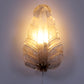 Hollywood Regency Murano schelp glas wandlampje,1960 Italie.