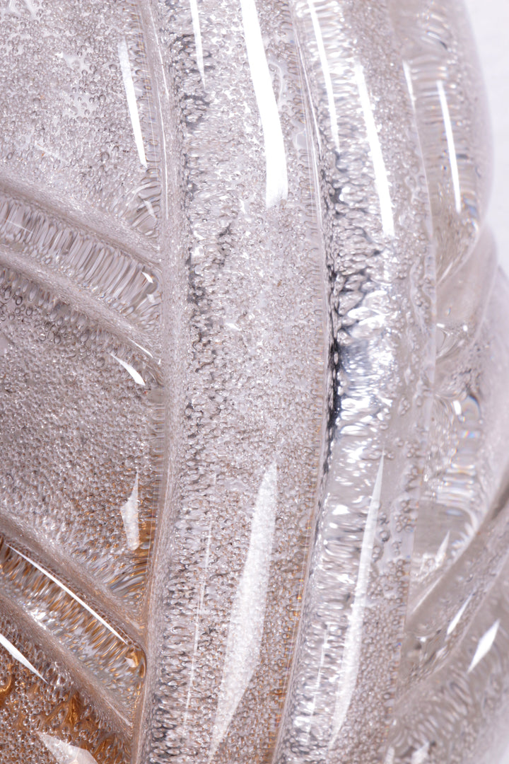 Hollywood Regency Murano schelp glas wandlampje,1960 Italie.