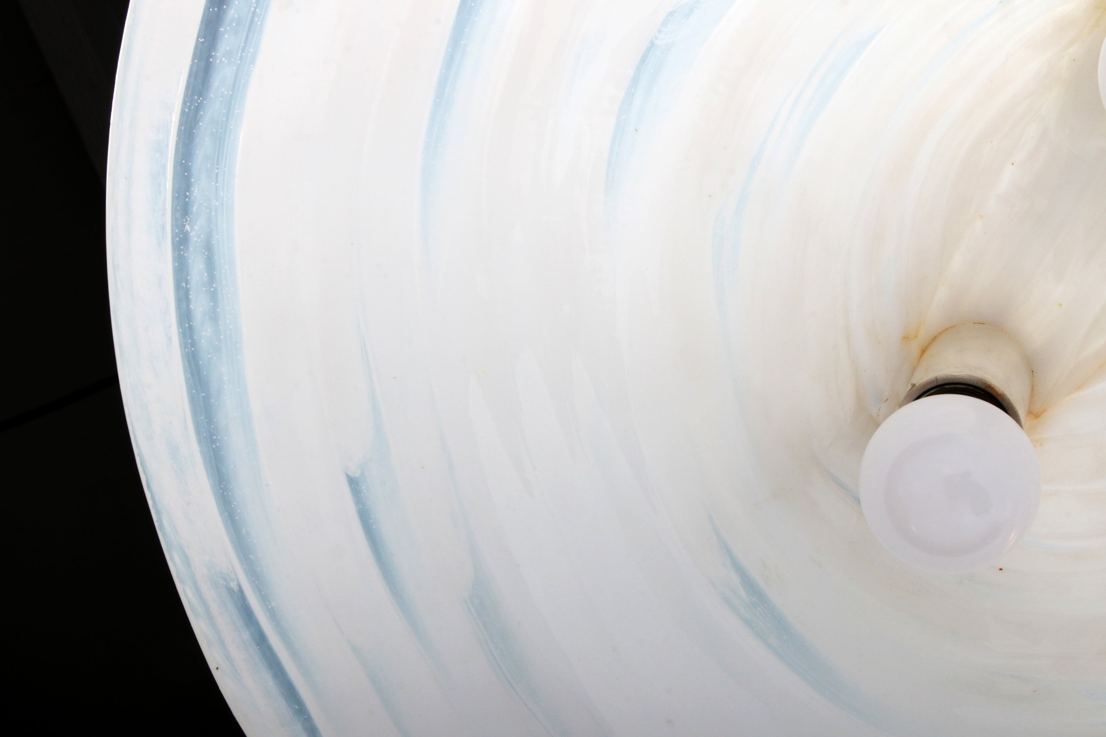 Vintage Space Age Witte hanglamp Cristallux Germany 70