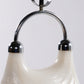 Vintage Space Age Witte hanglamp Cristallux Germany 70