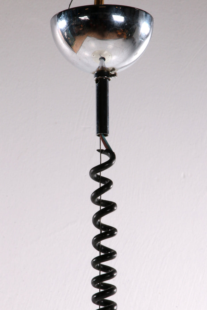 Vintage Space Age Witte hanglamp Cristallux Germany 70