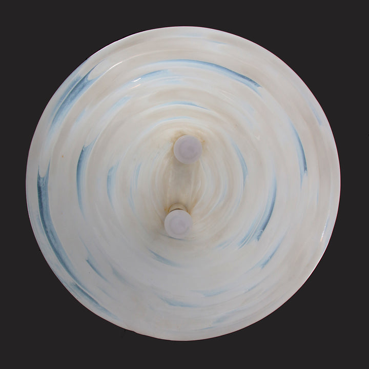 Vintage Space Age Witte hanglamp Cristallux Germany 70