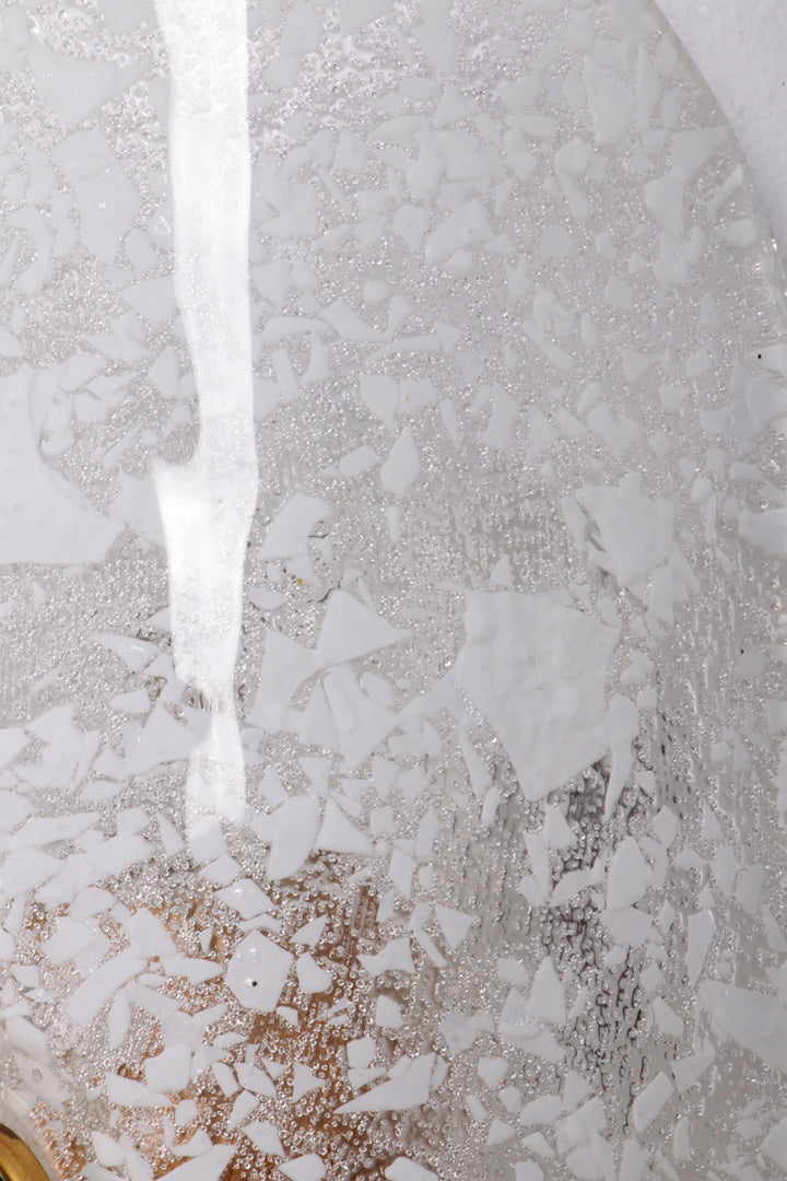 Hillebrand wandlamp met mooi glas en messing,1970