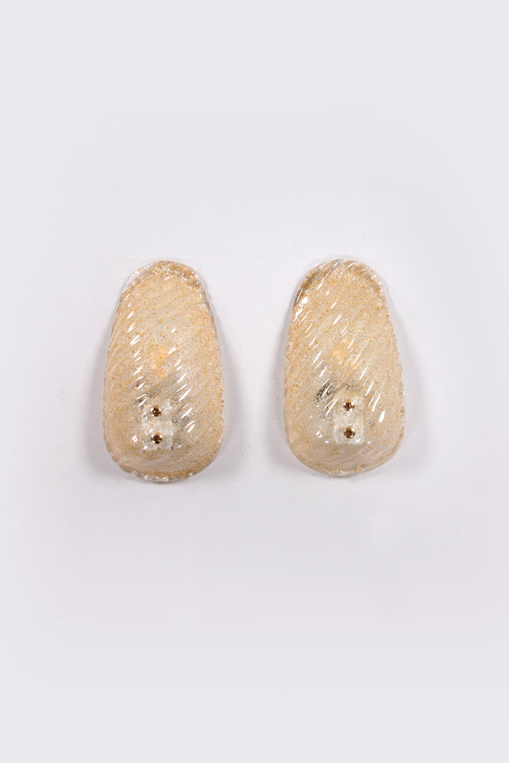 Vintage Set wandlampjes Model schelp 