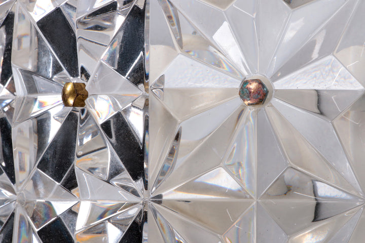 Vergulde en kristalglazen Wandlamp van Kinkeldey, jaren 60