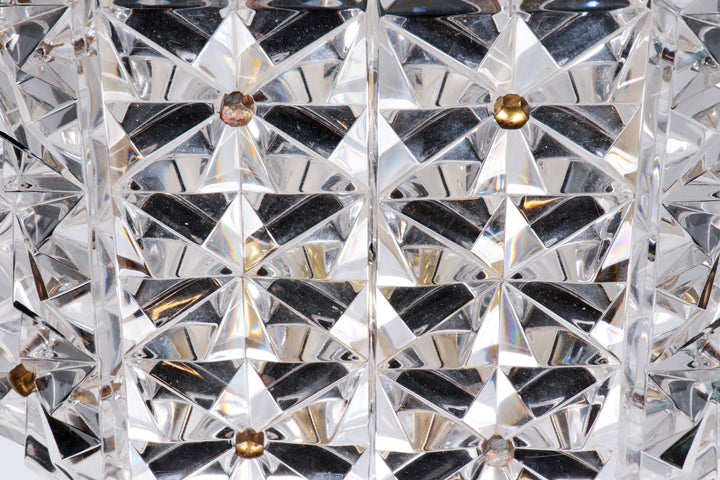 Vergulde en kristalglazen Wandlamp van Kinkeldey, jaren 60