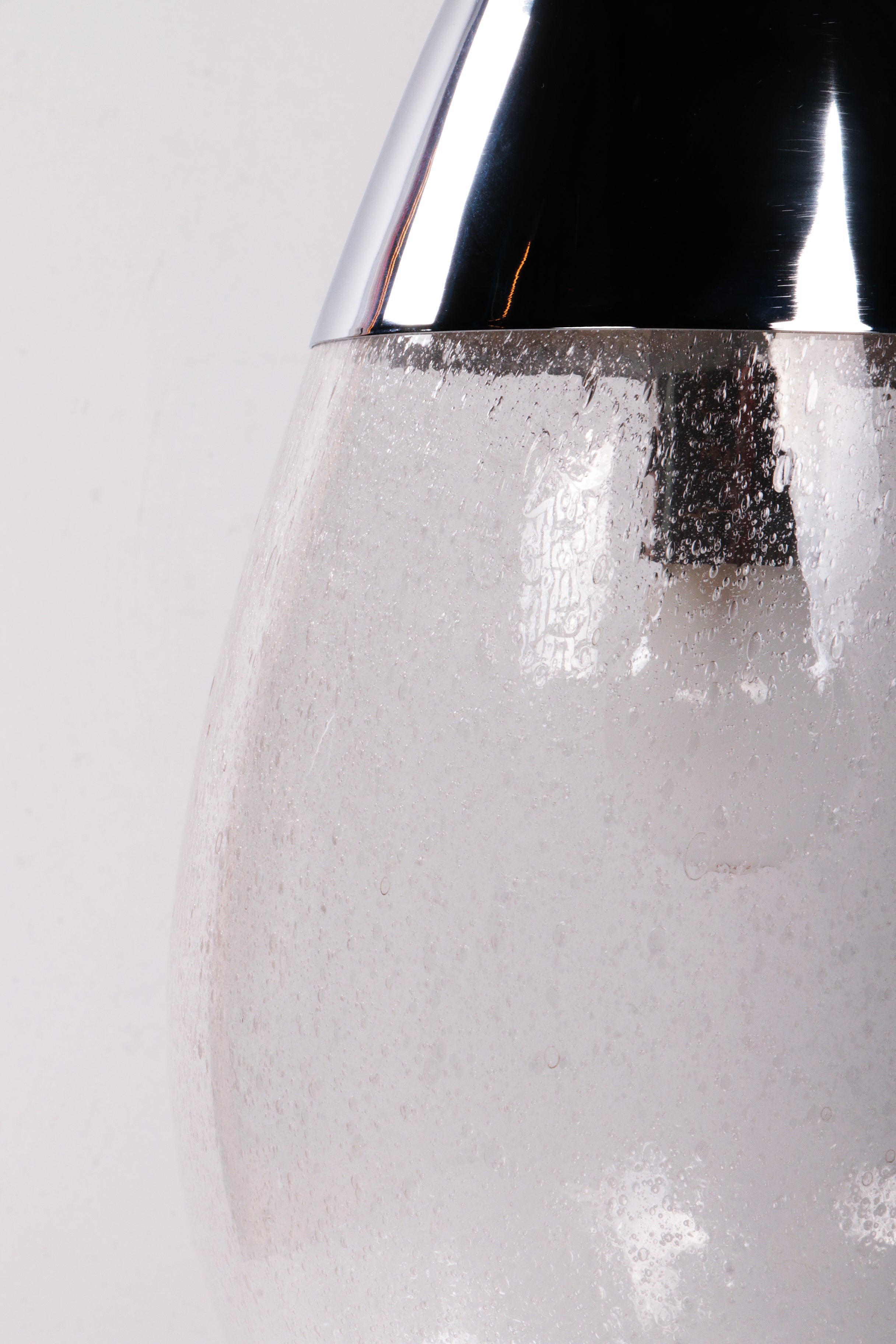 Vintage set Hanglampen van Glashutte Limburg,1970 Duitsland.