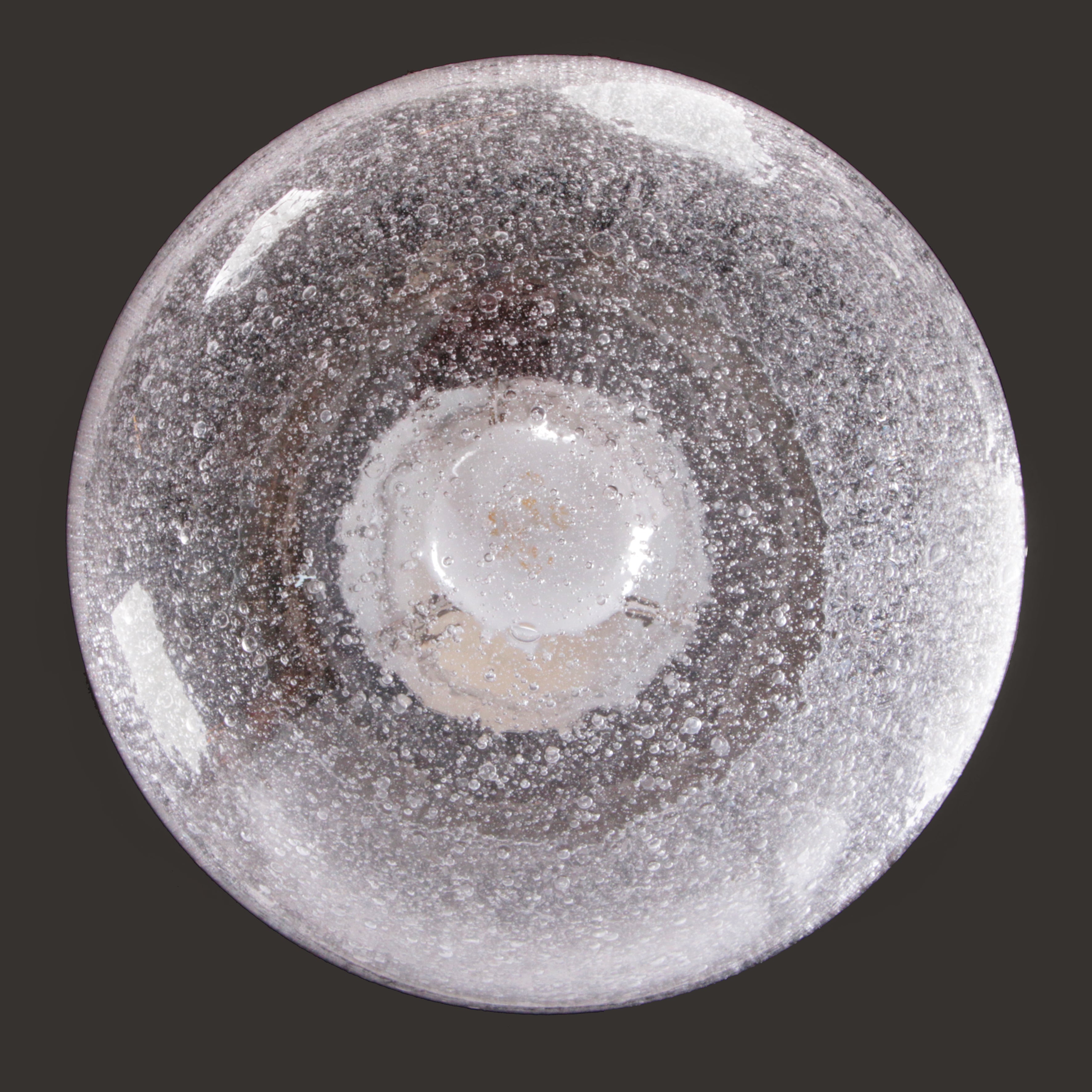 Vintage set Hanglampen van Glashutte Limburg,1970 Duitsland.