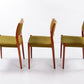 Neils Moller dining chairs Model 80 made by JL Moller,1968 Denmark.