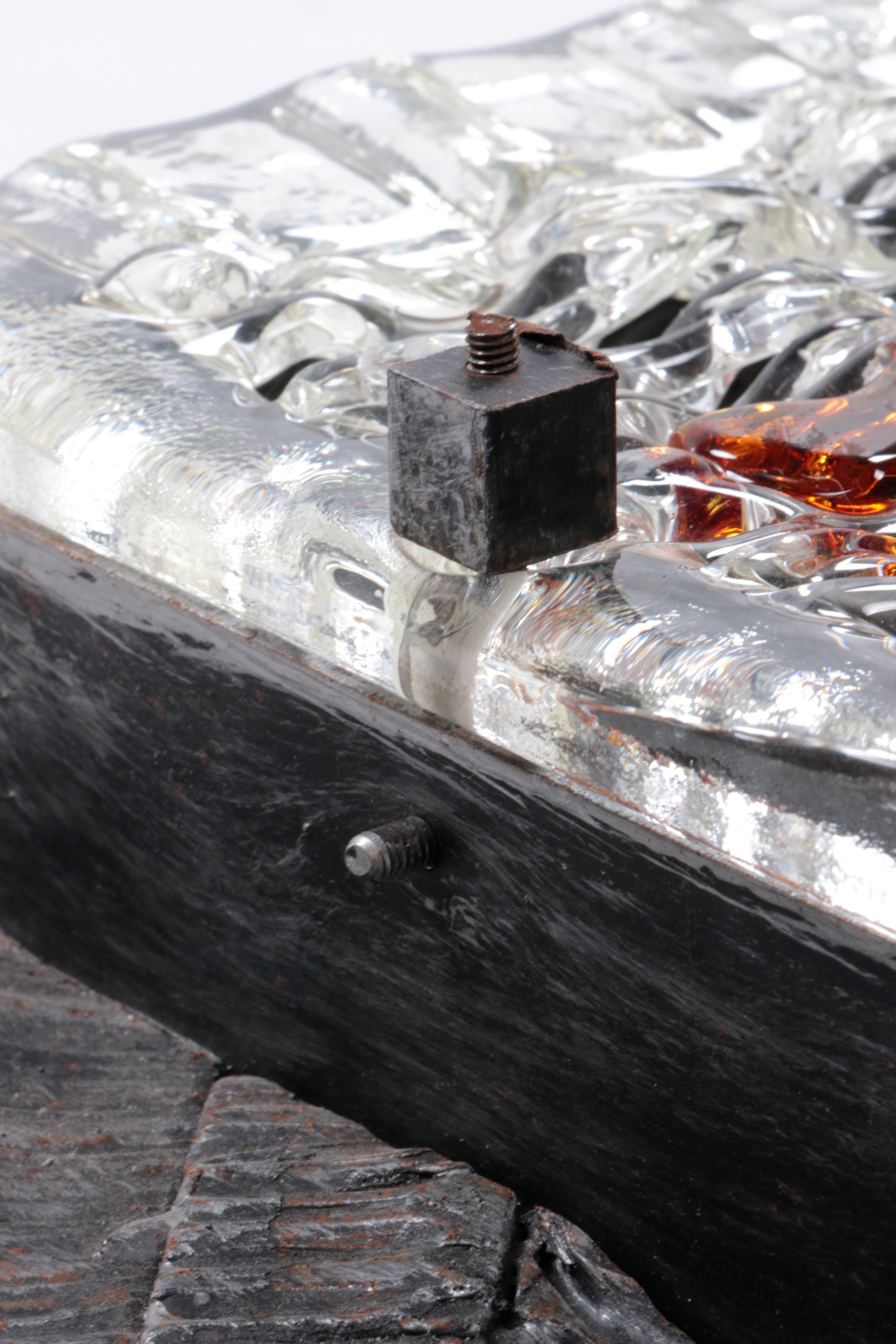 Brutalistische wandlampen muranoglas van Albano Poli voor Poliarte, jaren 70,