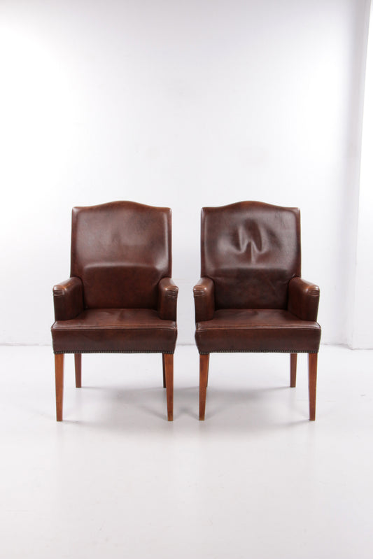 Set of 2 dining chairs sheepskin leather,1970 Netherlands.