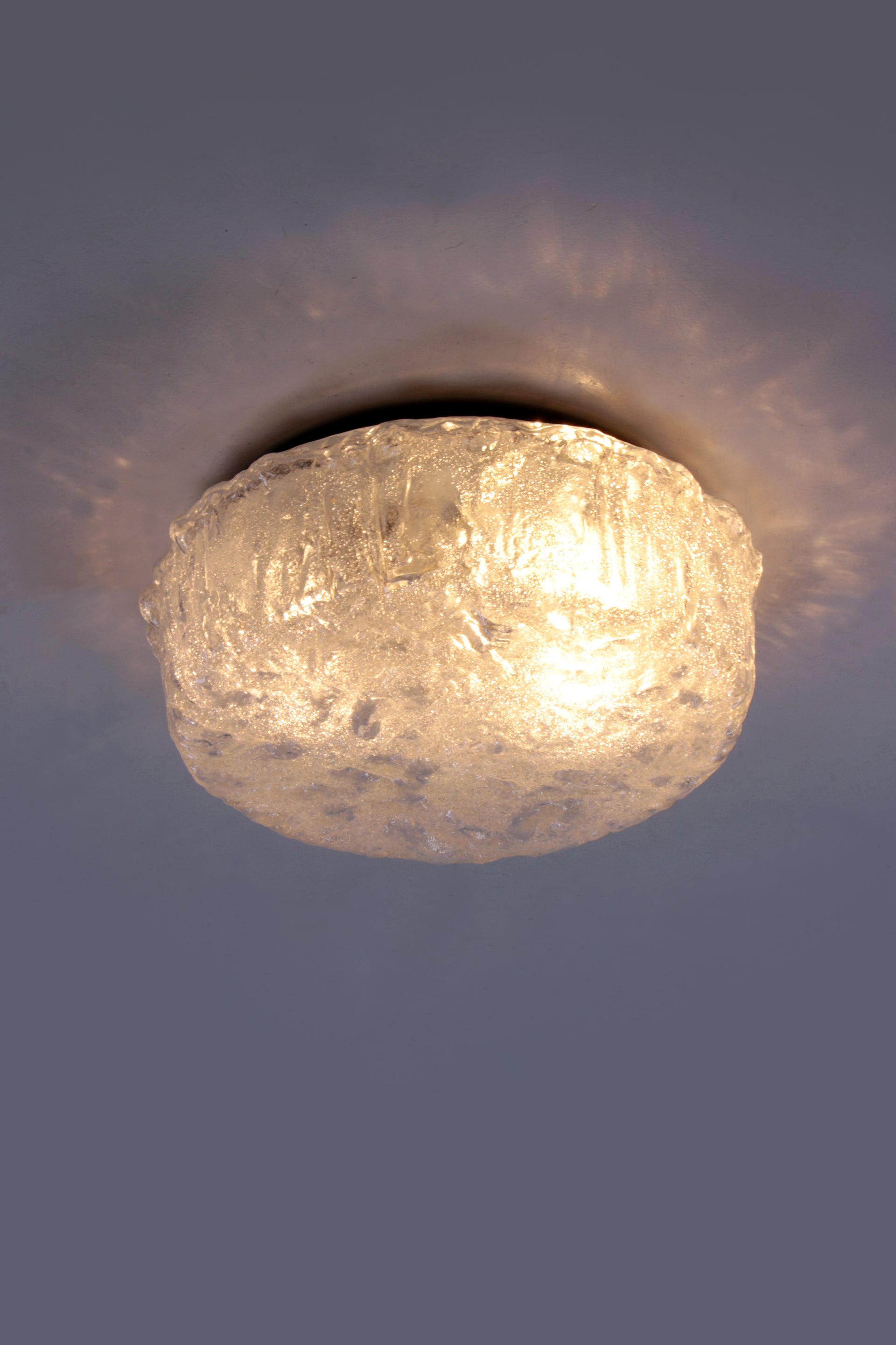 Duitse vintage ronde plafondlamp of wandlamp van Kaiser Idell, 1960s