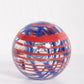 Glass Round Ball Paperweight Signed with O Horn, 1960