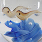 Glas aquarium Paperweight met vissen