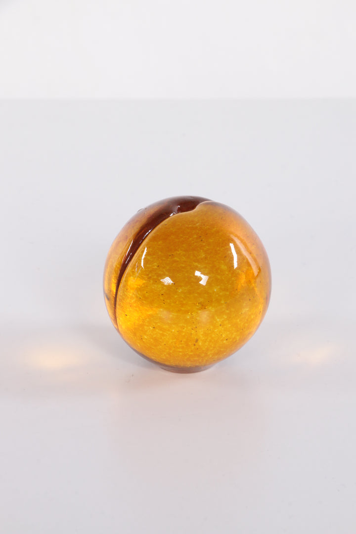 Klein model Murano glas Paperweight perzik oranje bal,1970