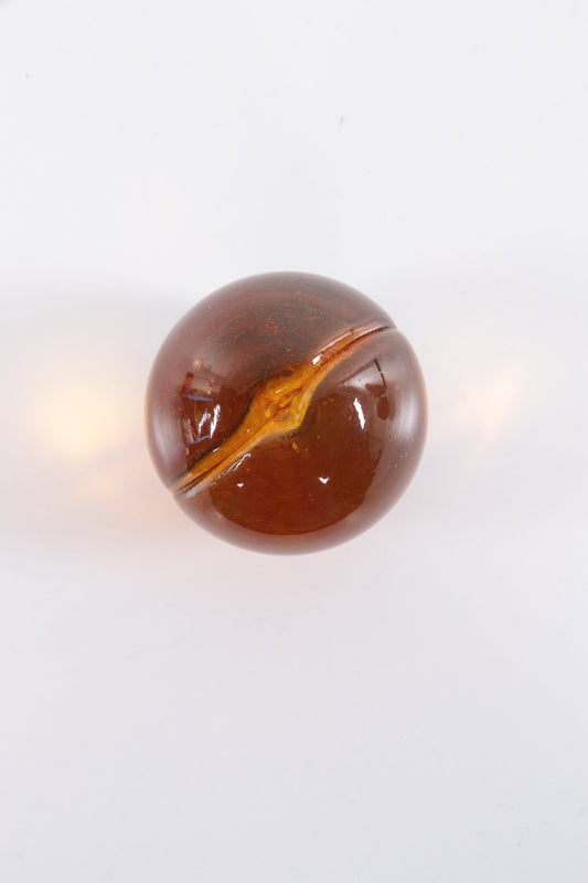 Klein model Murano glas Paperweight perzik oranje bal,1970
