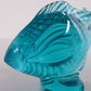 Prachtige LALIQUE Crystal France licht blauwe  Juffer vis,