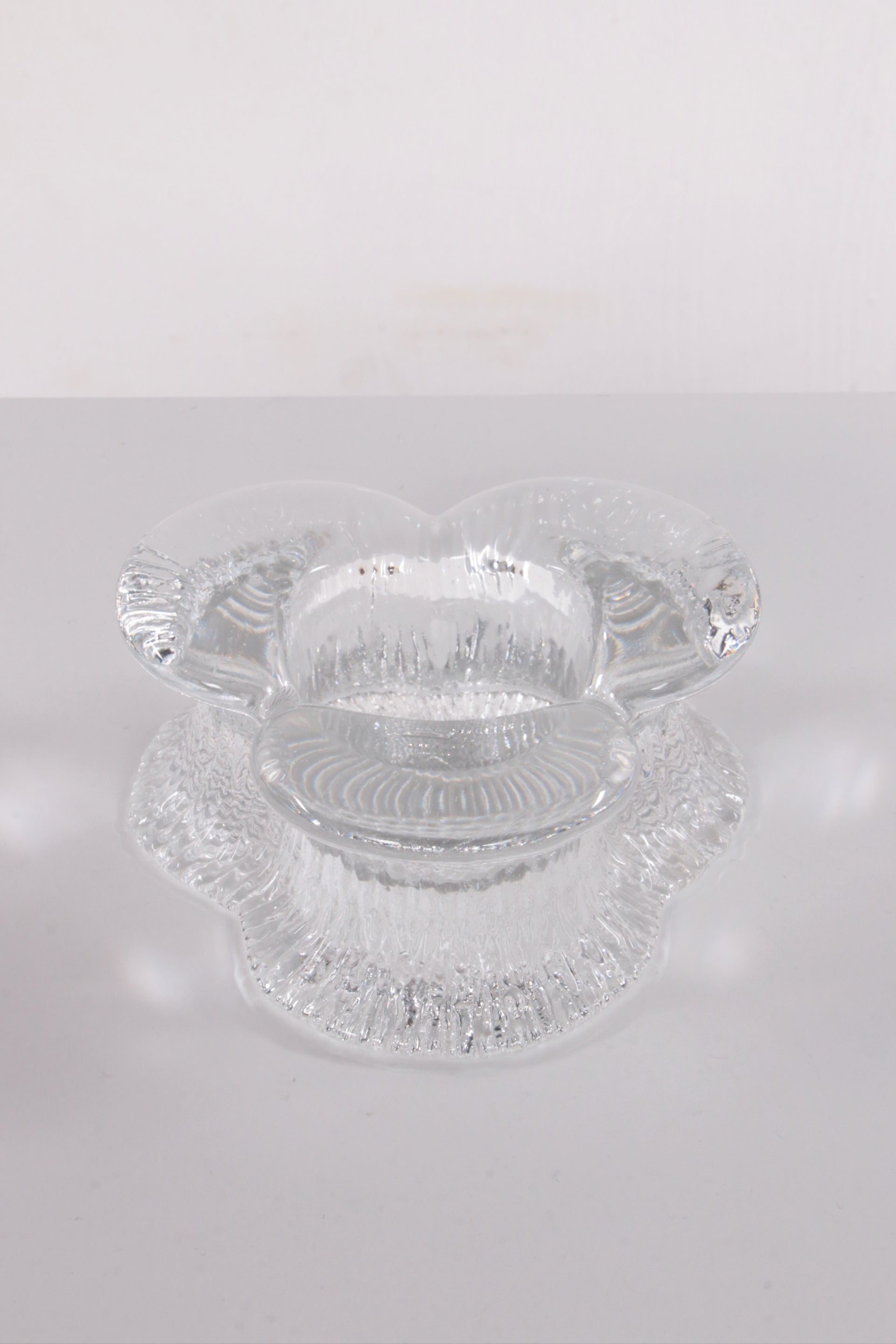 Scandinavian Glass Tealight Holder, 1980s
