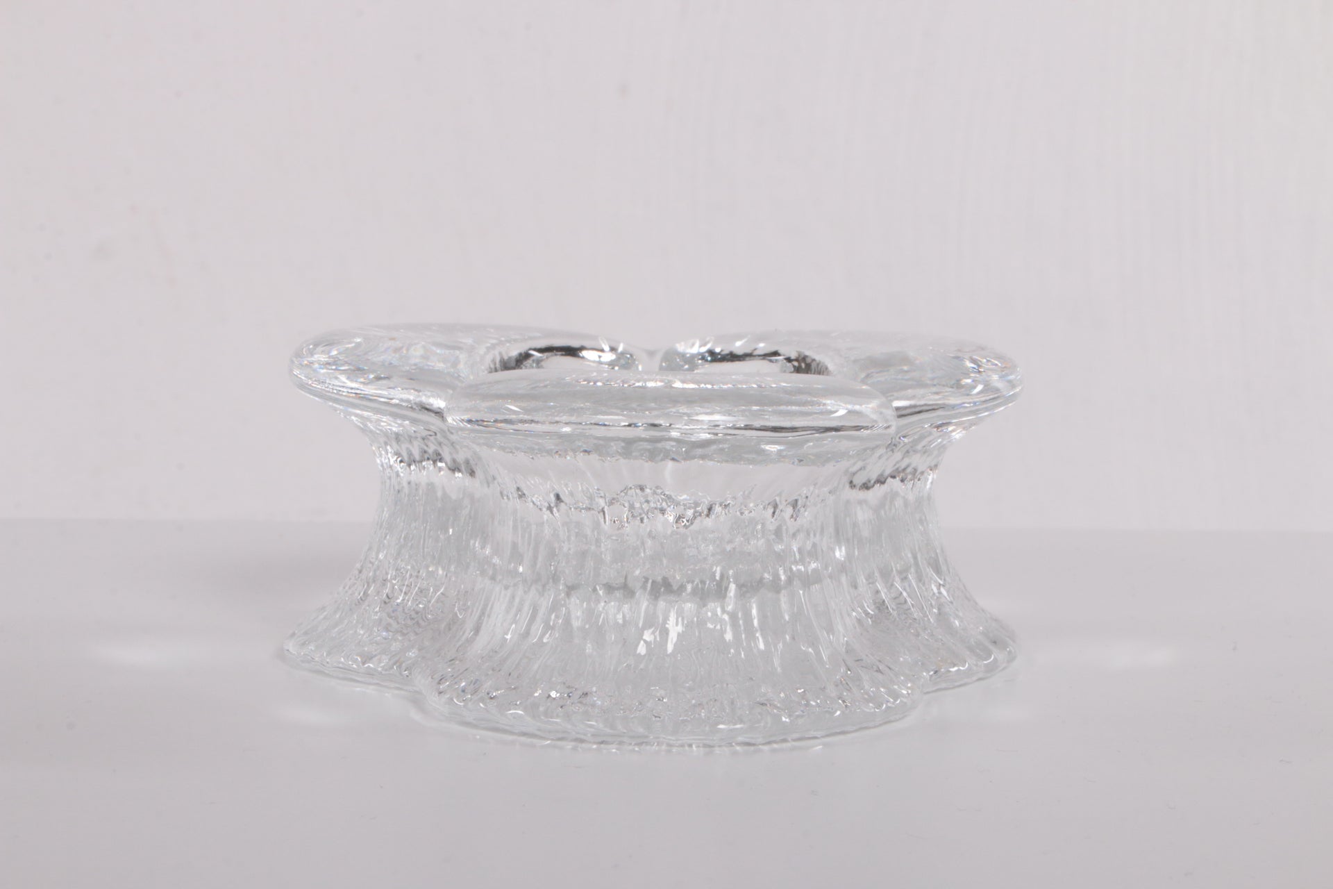 Scandinavian Glass Tealight Holder, 1980s