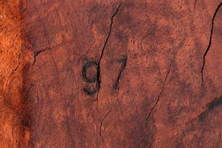 Carl Aubock Design Salontafel notenhout met koperen poten,jaren50 Oostenrijk.