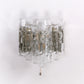 Kristallen ijsglas wandlamp ontwerp van J. T. Kalmar 1960