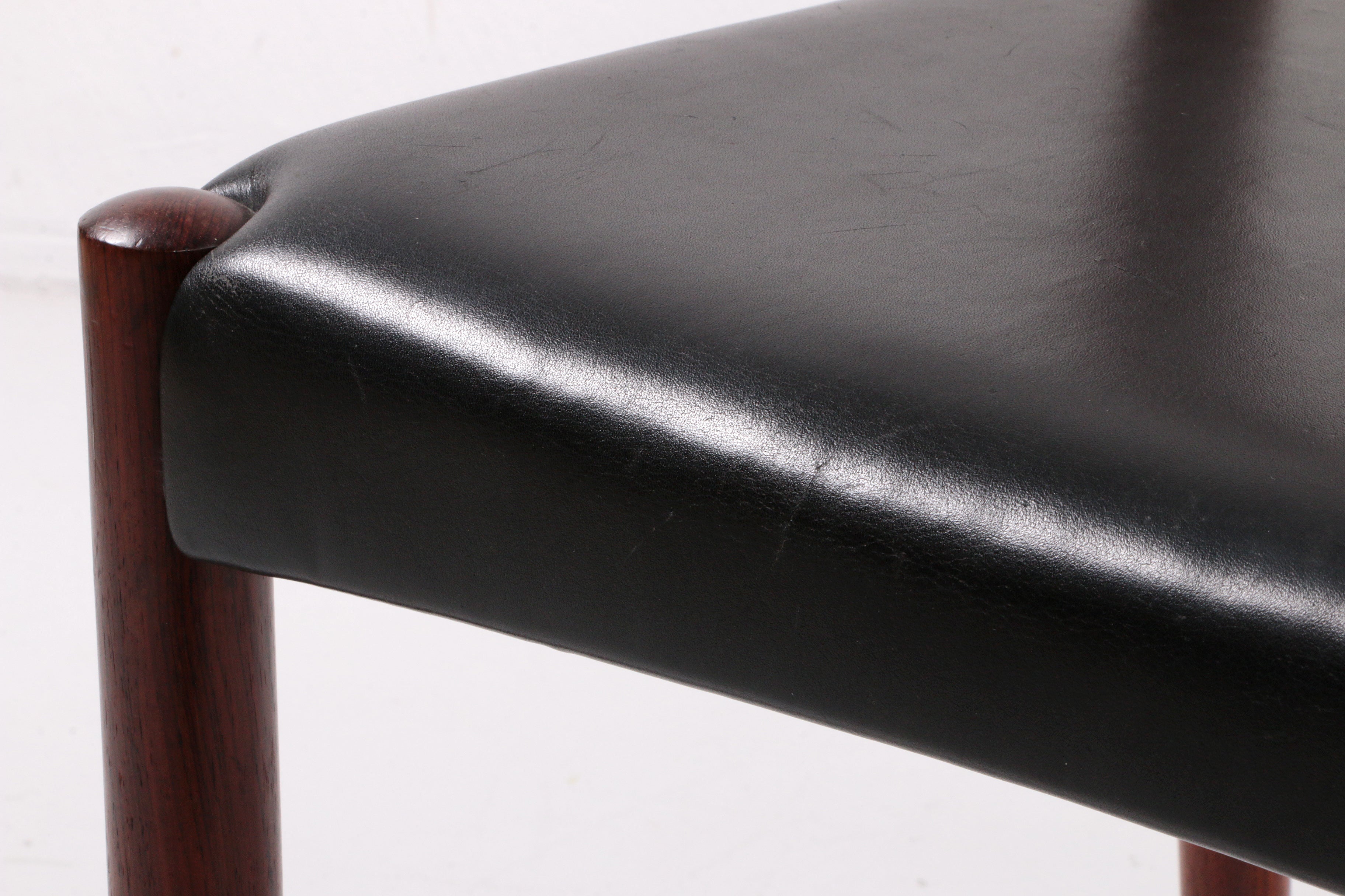 Set van 4 Jacob Hermann Pallisander eetkamer stoelen Randers Mobelfabriek,1965