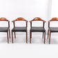 Set van 4 Jacob Hermann Pallisander eetkamer stoelen Randers Mobelfabriek,1965
