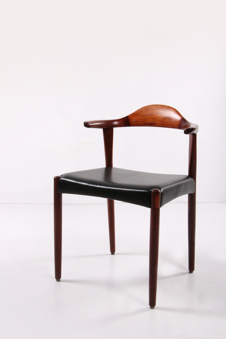 Set van 4 Jacob Hermann Pallisander eetkamer stoelen Randers Mobelfabriek,1965