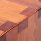 Grenen houten Franse salontafel met mooie verbindingen,1970 Frankrijk