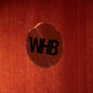Groot WHB Wandmeubel of string regaal kleur notenhout,1960