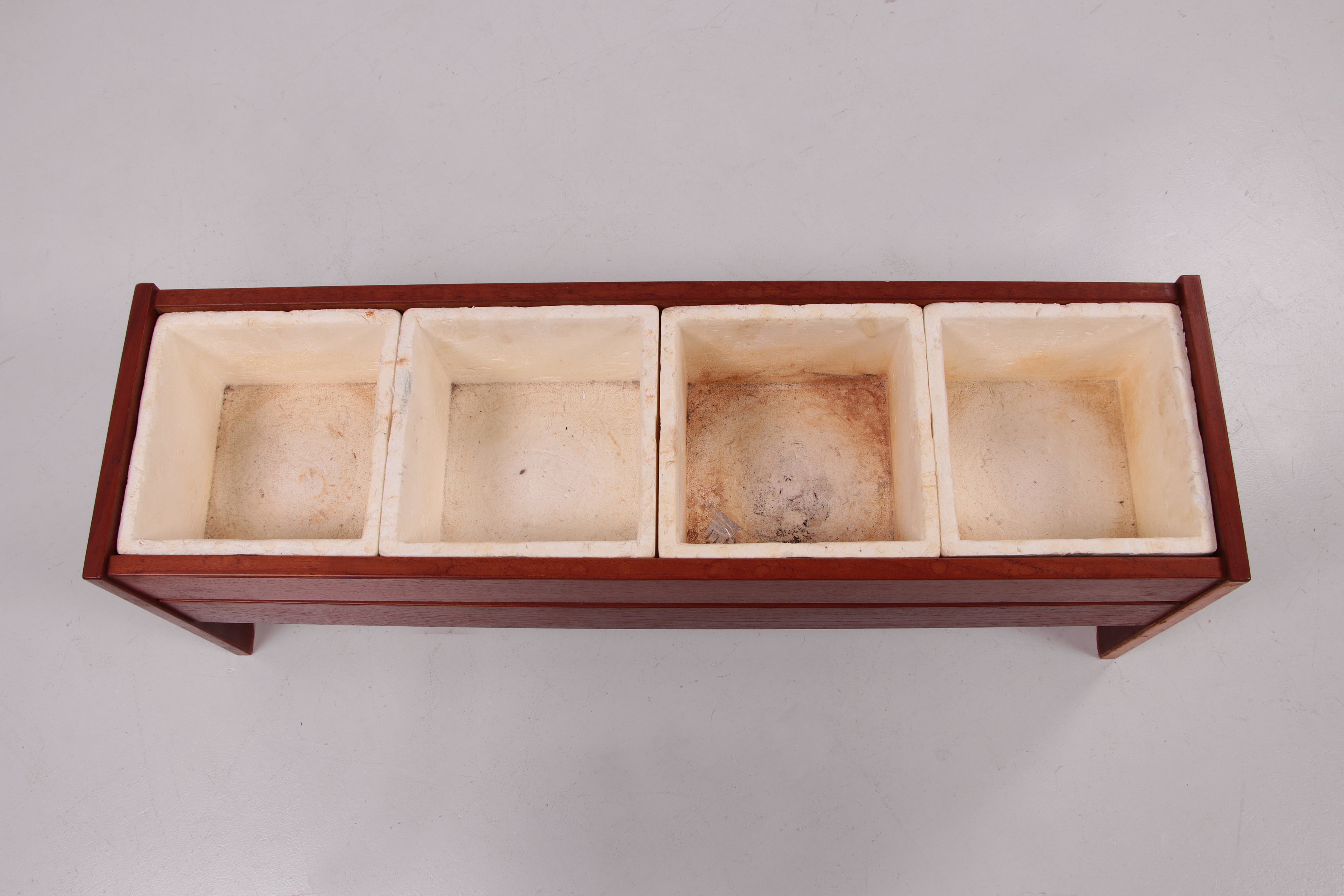 Bohemian stijl teakhouten design plantenbak,1960 Denemarken