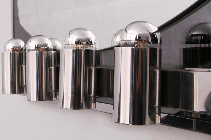 Theater opmaak spiegel met verlichting,1960 Nederland.