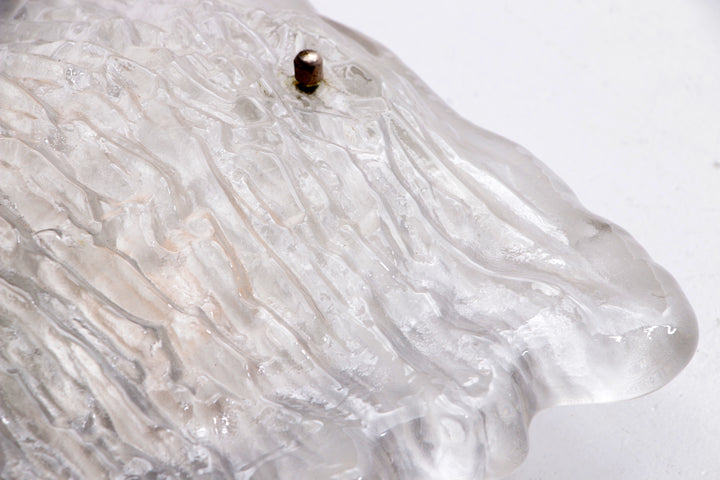 Mooie grote wandlamp van prachtig mat glas,1960 Duitsland