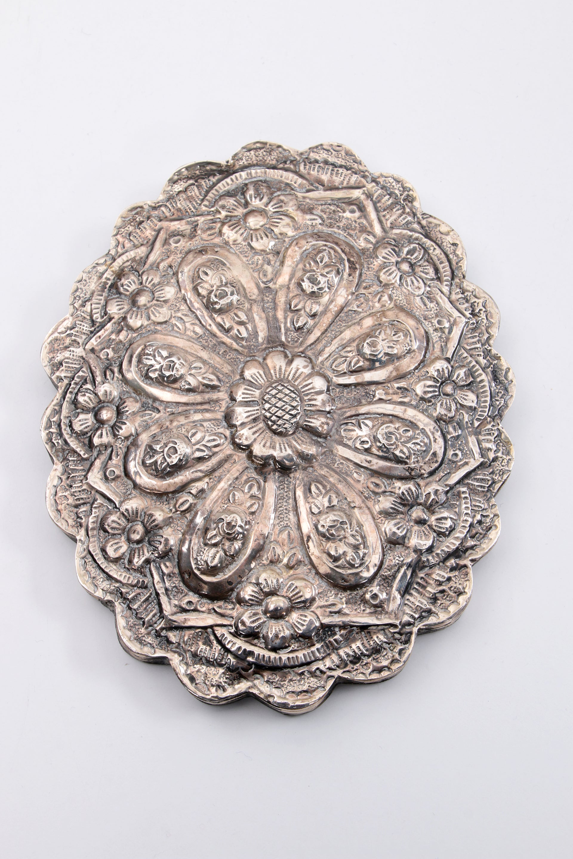 Zilveren hand Spiegeltje