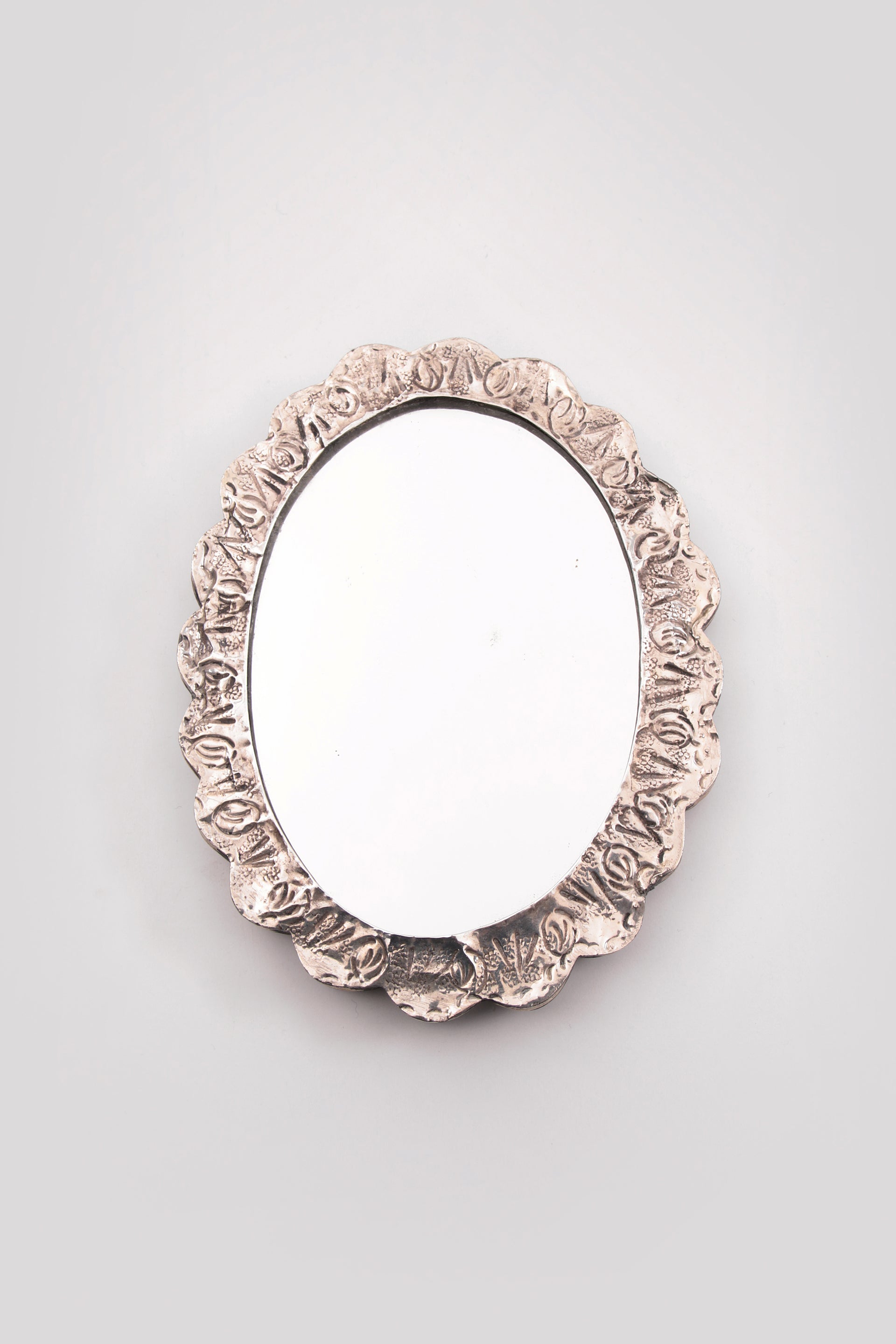 Zilveren hand Spiegeltje