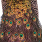Prachtige Sierlijke Opgezette Blauwe pauw close-up veren staart
