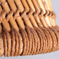 Bamboe met Rotan Poef of bijzettafeltje close-up rotan draden voet