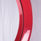 Vintage rode ronde kunststof spiegel uit de jaren60.