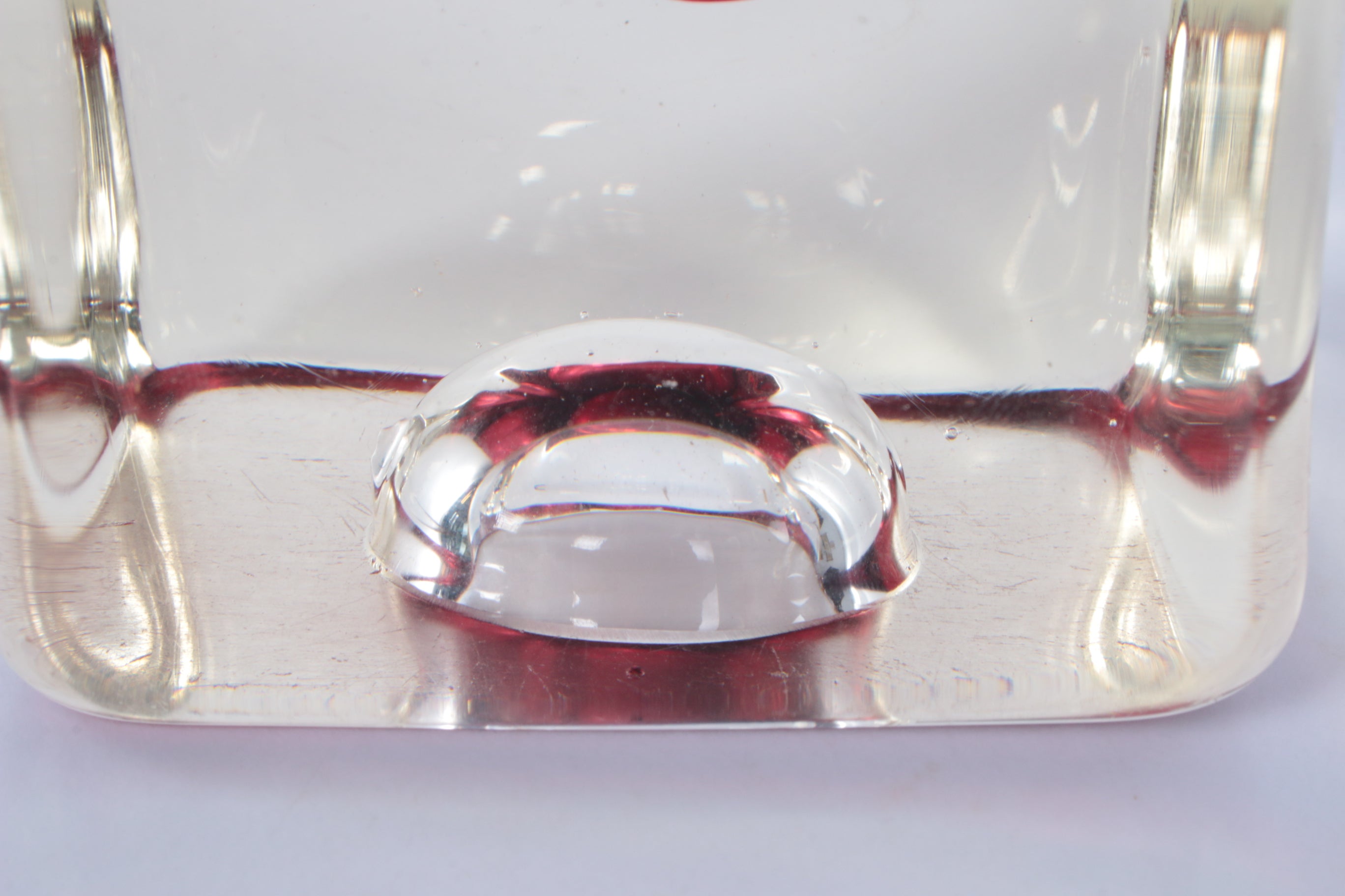 Vintage dikke vierkanten vaas gemaakt in de jaren60