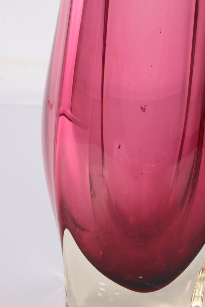 Vintage dikke vierkanten vaas gemaakt in de jaren60