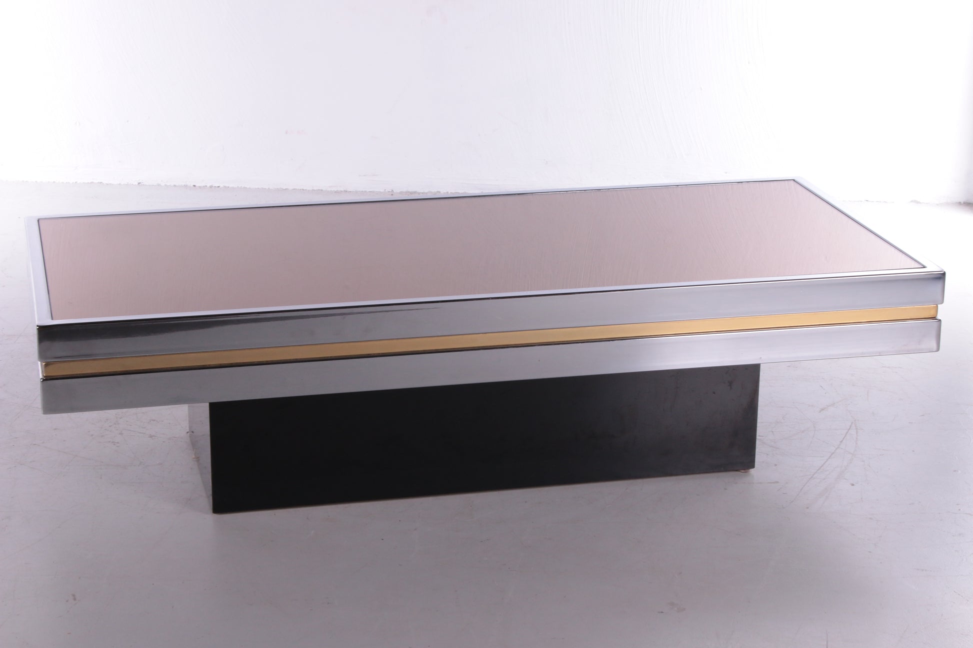 Salontafel Hollywood Regency Belgo Chrome Model dewulf voorkant