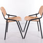 Eromes houten stoelen metalen stapelstoelen / schoolstoelen