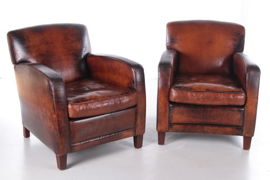 Set of Two Sheepskin Armchairs