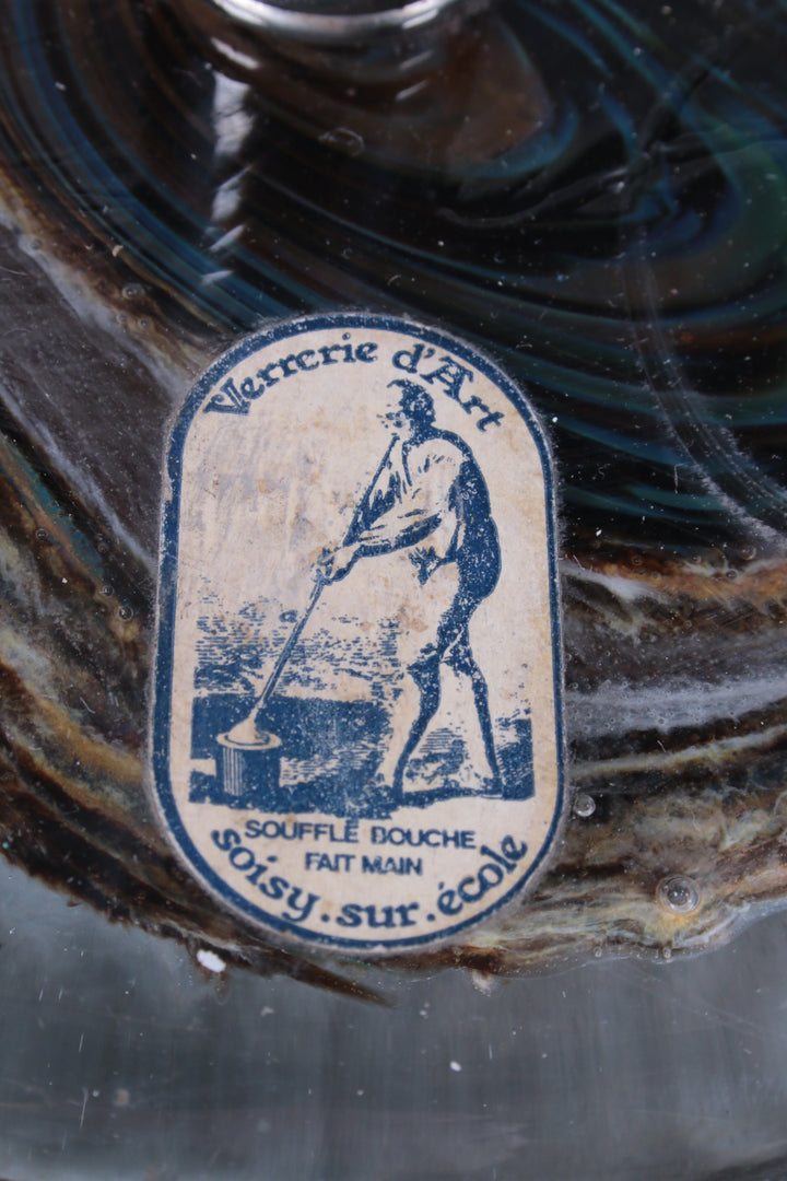 Zeldzaam mooie Franse tafellamp ontwerp van Jean-Pierre Alary,Frankrijk. detail sticker maker