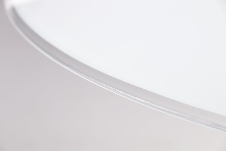 Vintage Mushroom Bureaulamp Model B8802 Chrome met Opaalglas detail glas