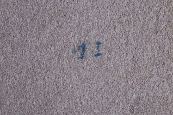 Mooie keramieken gouden tafellamp met orgienelen kap,70s onder op de voet vilt