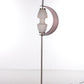 Vintage Designer Franse Vloerlamp met houten lamel nummer