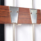 Vintage Chrome en houten wandkapstok met hoedenplank,1960s detail haakjes